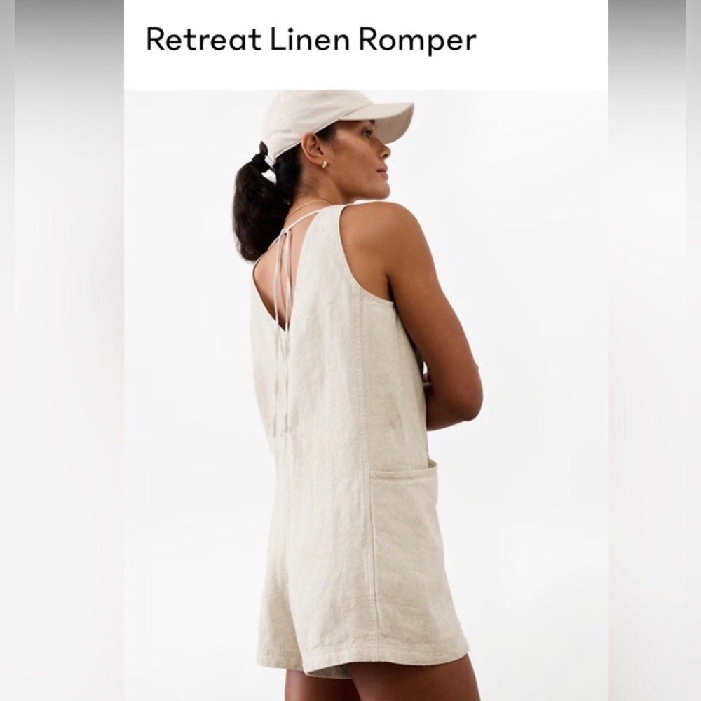 Athleta Undyed Linen Romper
